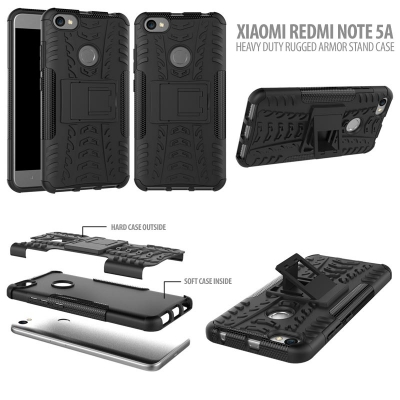 ^ Xiaomi Redmi Note 5A - Heavy Duty Rugged Armor Stand Case }