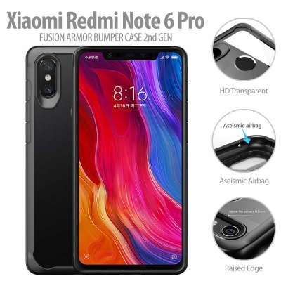 ^ Xiaomi Redmi Note 6 Pro - Fusion Armor Bumper Case 2nd Gen