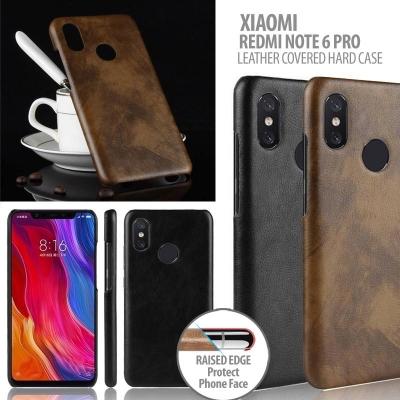 ^ Xiaomi Redmi Note 6 Pro - Leather Covered Hard Case