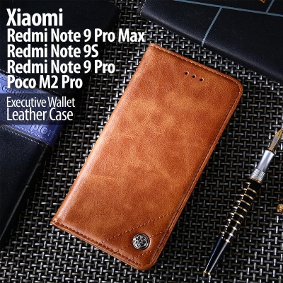 Xiaomi Redmi Note 9 Pro - 9S - 9 Pro Max - Poco M2 Pro - Executive Wallet Leather Flip Case