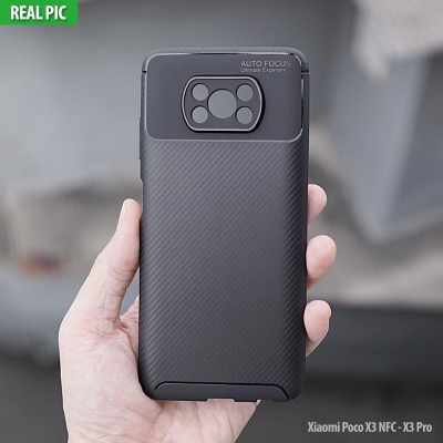 Xiaomi Poco X3 NFC - X3 Pro - AUTOFOCUS Carbon Fiber Soft Case