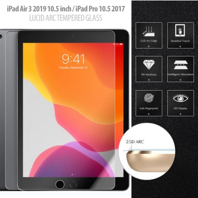 iPad Pro 10.5 2017 - iPad Air 3 2019 - Lucid Arc Tempered Glass