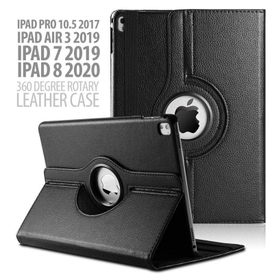 iPad Pro 10.5 2017 - iPad Air 3 2019 - iPad 7 2019 - iPad 8 2020 10.2 Inch - 360 Degree Rotary Leather Case