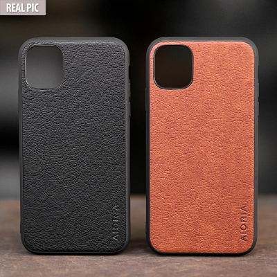 iPhone 11 - AIORIA Leather Texture Hybrid Case