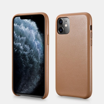 iPhone 11 - Original iCarer Genuine Real Leather Back Cover Hard Case