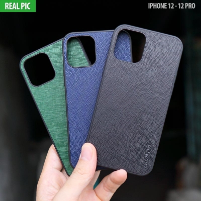 iPhone 12 - 12 Pro - AIORIA Canvas Texture Hybrid Case