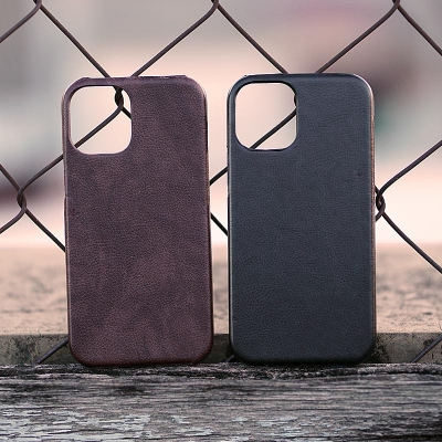 iPhone 12 Mini - Leather Covered Hard Case