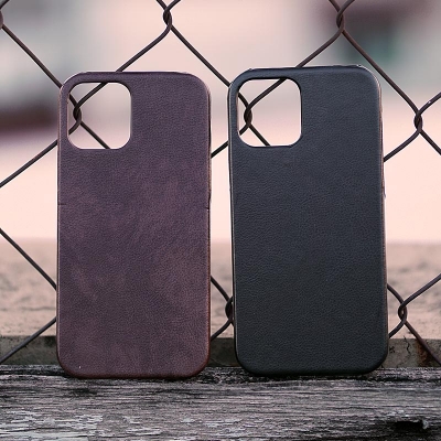 iPhone 12 pro Max - Leather Covered Hard Case