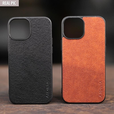 iPhone 13 Mini - AIORIA Leather Texture Hybrid Case