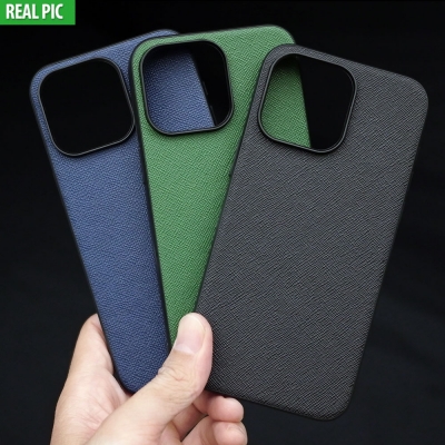 iPhone 15 Pro Max - AIORIA Canvas Texture Hybrid Case