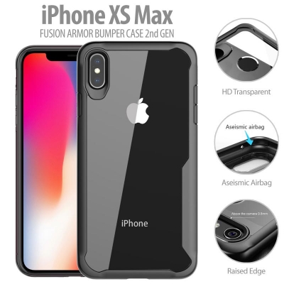 ^ iPhone XS Max - Fusion Armor Bumper Case 2nd Gen